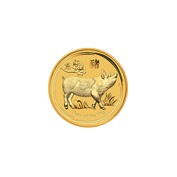 Picture of 2019 1/10 oz Australian Perth Mint Gold Pig Coin