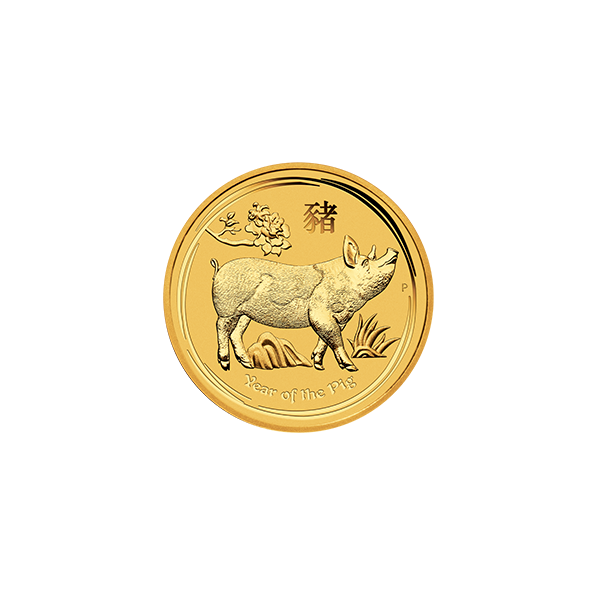 Picture of 2019 1/10 oz Australian Perth Mint Gold Pig Coin