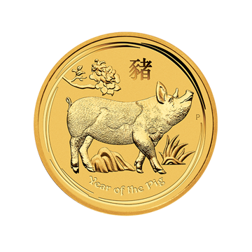 Picture of 2019 1/2 oz Australian Perth Mint Gold Pig Coin