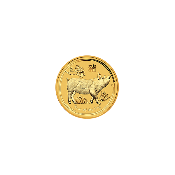 Picture of 2019 1/20 oz Australian Perth Mint Gold Pig Coin