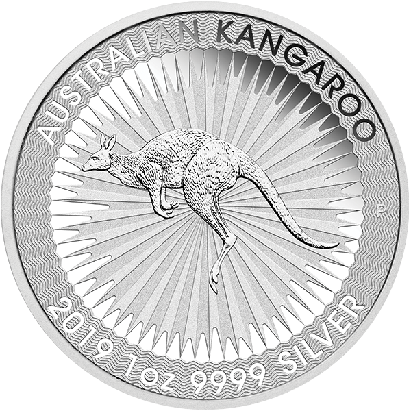 silver bullion, silver coin, 2019 1 oz australian silver kangaroo coin