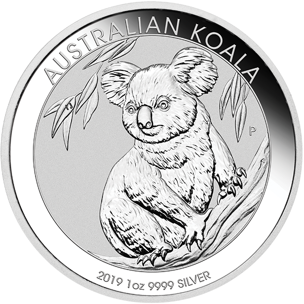 silver bullion, silver coin, 2019 1 oz australian silver koala coin