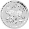 silver bullion, silver coin, 2019 5 oz australian silver lunar pig coin