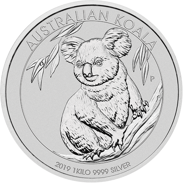 silver bullion, silver coin, 2019 1 kilo australian silver koala coin