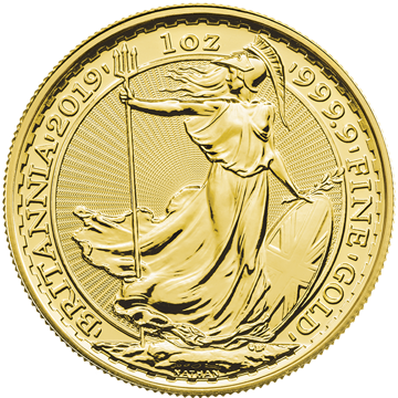 2019 1 oz british gold britannia coin, gold bullion, gold coin, gold bullion coin