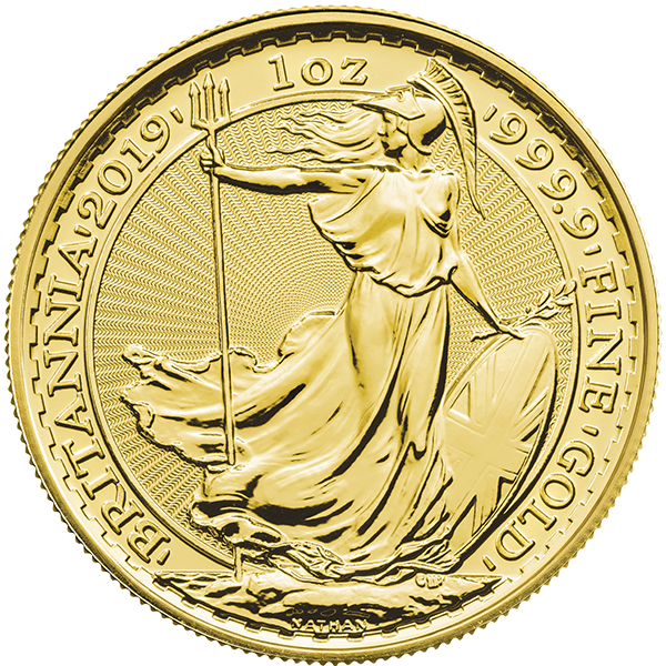 2019 1 oz british gold britannia coin, gold bullion, gold coin, gold bullion coin