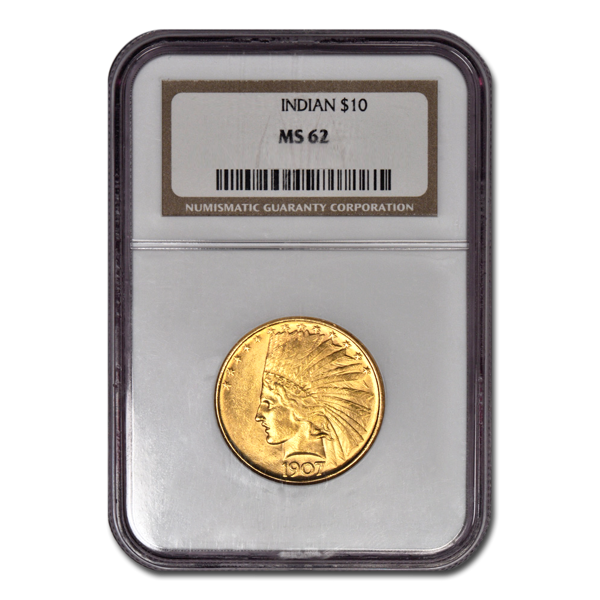 Picture of 1908DNM $10 Indian Gold Coin MS62