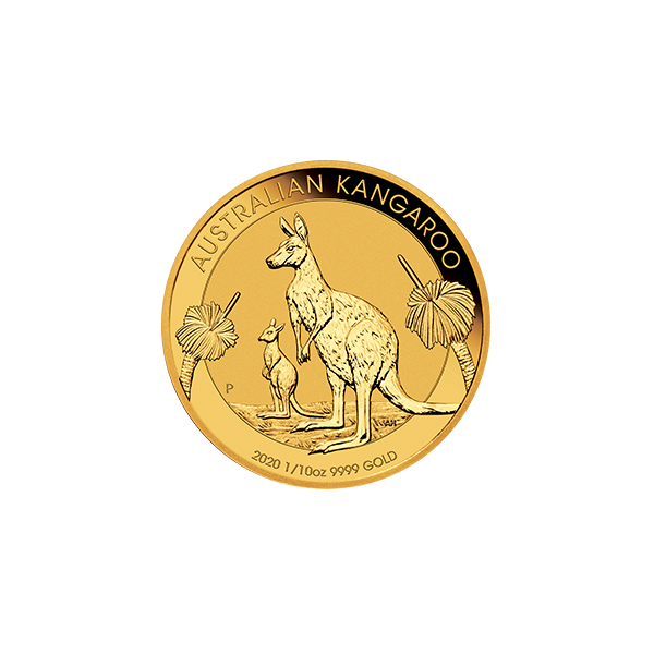 2020 1/10 oz australian gold kangaroo coin, gold bullion, gold coin, gold bullion coin