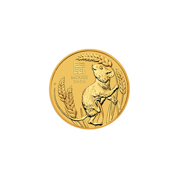 2020 1/10 oz australian gold lunar mouse coin, gold bullion, gold coin, gold bullion coin