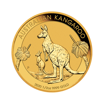 2020 1/2 oz australian gold kangaroo coin, gold bullion, gold coin, gold bullion coin