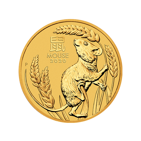 2020 1/2 oz australian gold lunar mouse coin, gold bullion, gold coin, gold bullion coin