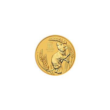 2020 1/20 oz australian gold lunar mouse coin, gold bullion, gold coin, gold bullion coin