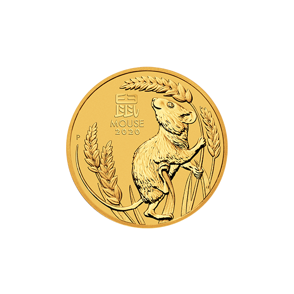 2020 1/4 oz australian gold lunar mouse coin, gold bullion, gold coin, gold bullion coin