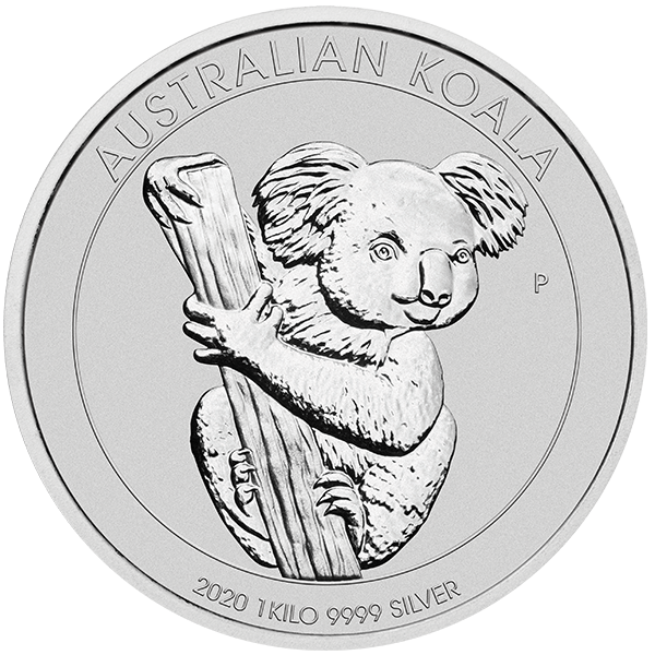 silver bullion, silver coin, 2020 1 kilo australian silver koala coin