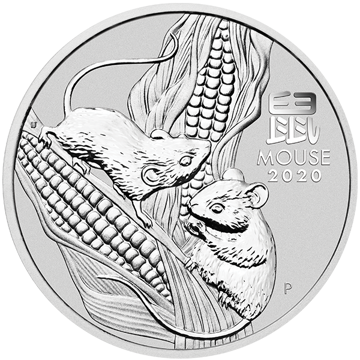 silver bullion, silver coin, 2020 1 kilo australian silver lunar mouse coin