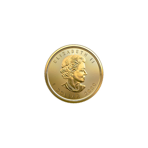 2020 1/20 oz canadian gold maple leaf coin, random year, gold bullion, gold coin, gold bullion coin