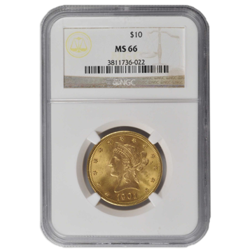 Picture of 1880S $10 Liberty Gold Coin MS66