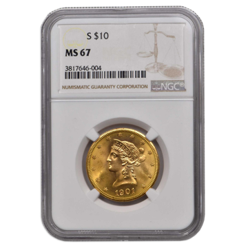 Picture of 1889S $10 Liberty Gold Coin MS67