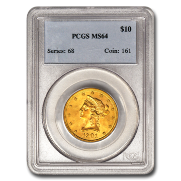 Picture of 1892S $10 Liberty Gold Coin MS64