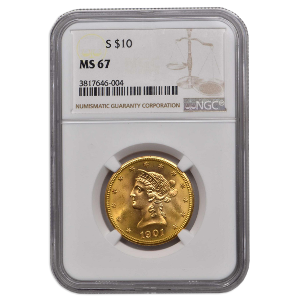 Picture of 1892S $10 Liberty Gold Coin MS67