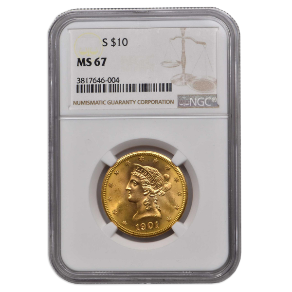 Picture of 1893S $10 Liberty Gold Coin MS67