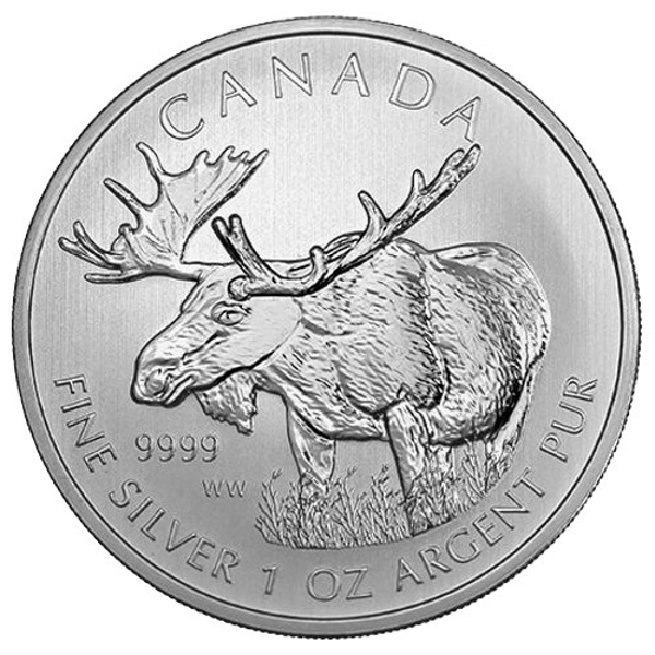 2012 1 oz canadian silver moose $5 dollar silver coin, silver bullion, silver coin, silver bullion coin