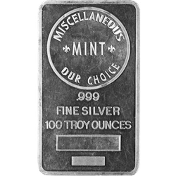 100 oz silver bar varied condition, any mint, silver bullion, silver bar, silver bullion bar