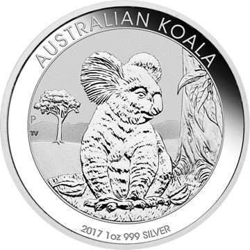 1 oz australian silver koala coin random year, silver bullion, silver coin, silver bullion coin