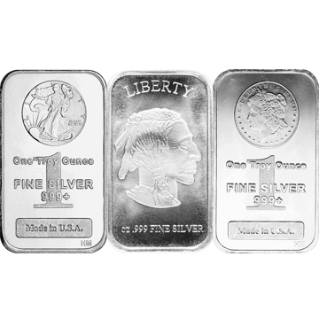 1 oz silver bar varied condition, any mint, silver bullion, silver bar, silver bullion bar