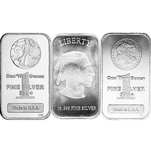 1 oz silver bar varied condition, any mint, silver bullion, silver bar, silver bullion bar