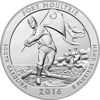 2016 5 oz america the beautiful - fort moultrie national monument silver coin quarter, silver bullion, silver coin, silver bullion coin