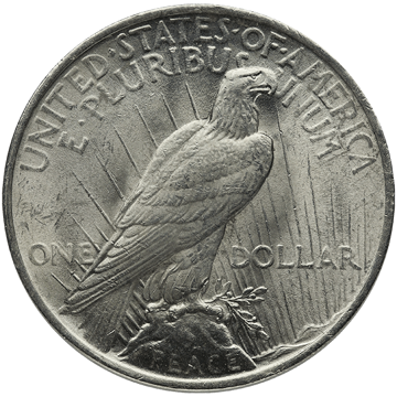 peace silver dollar bu - brilliant uncirculated, 1922-1935, pre 1933 silver coin, semi-numismatic silver coin, silver bullion, silver coin, silver bullion coin