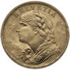 20 francs swiss gold coin – helvetia, random year, gold bullion, gold coin, semi-numismatic gold coin