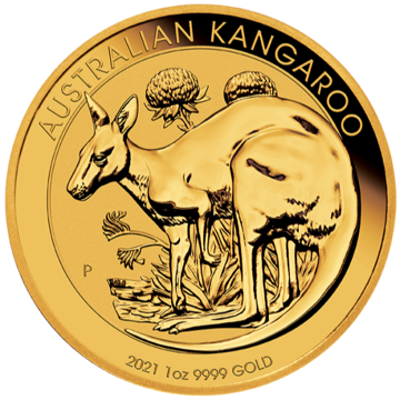 2021 1 oz australian gold kangaroo coin, gold bullion, gold coin, gold bullion coin