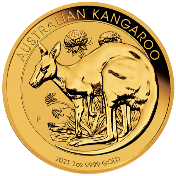 2021 1 oz australian gold kangaroo coin, gold bullion, gold coin, gold bullion coin