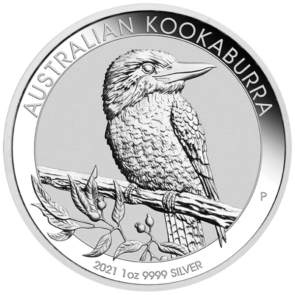 2021 1 oz australian silver kookaburra coin, silver bullion, silver coin, silver bullion coin