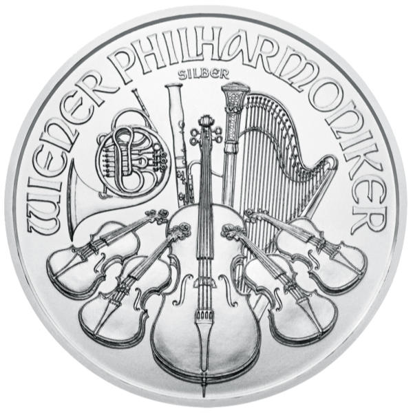 2021 1 oz austrian silver philharmonic coin, silver bullion, silver coin, silver bullion coin