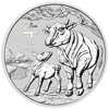 2021 1 oz australian silver lunar ox coin, silver bullion, silver coin, silver bullion coin