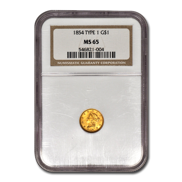 Picture of $1 Gold Coins Type 1 MS66