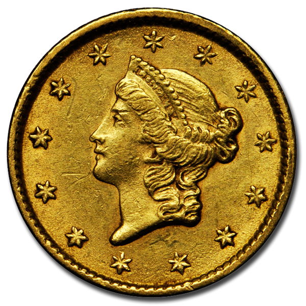 Picture of $1 Gold Coins Type 1  (VF - Very Fine)