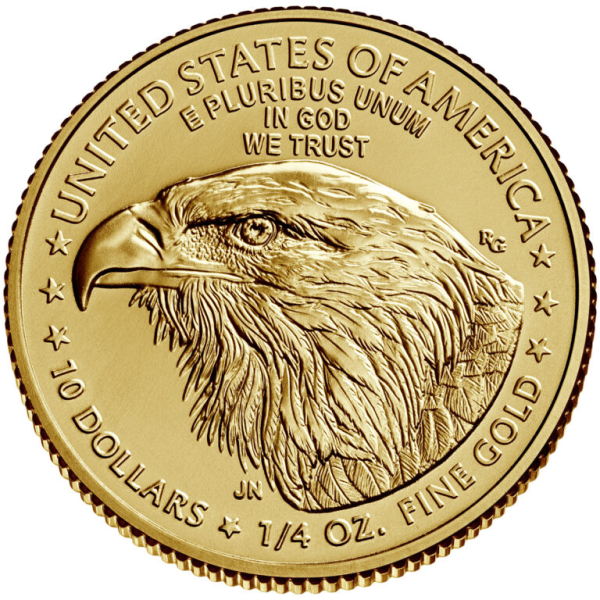 2021 1/4 oz american gold eagle coin bu, type 2 reverse, gold bullion, gold coin, gold bullion coin