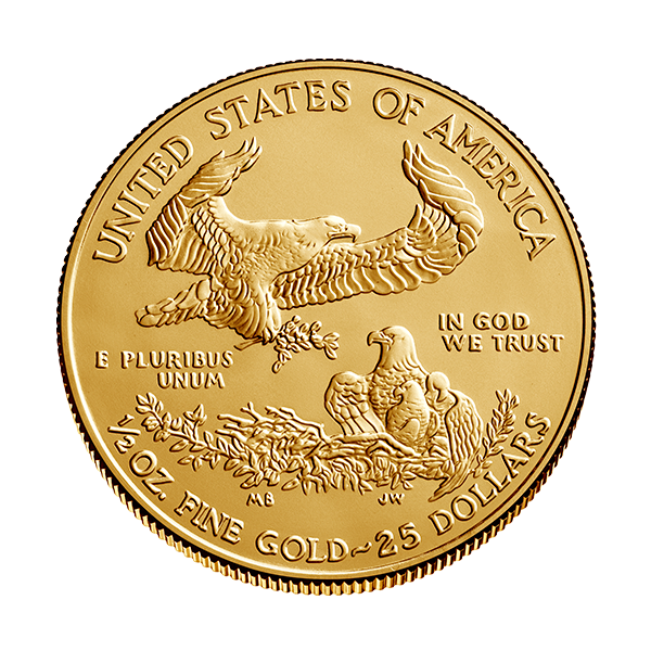 2021 1/2 oz american gold eagle coin bu, type 1, gold bullion, gold coin, gold bullion coin