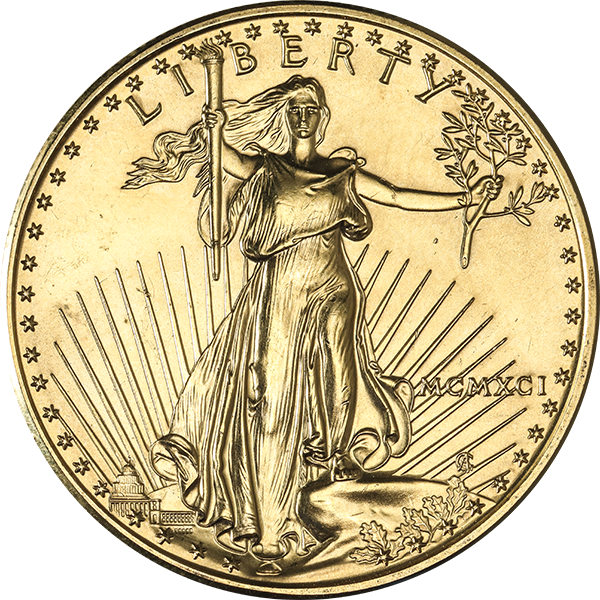 1 oz american gold eagle coin scuffed, random year, gold bullion, gold coin, gold bullion coin