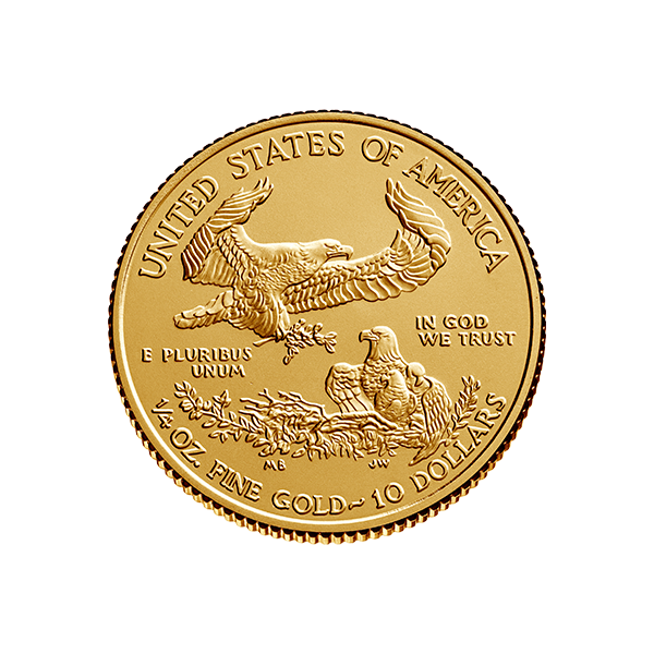 2021 1/4 oz american gold eagle coin, type 1, gold bullion, gold coin, gold bullion coin