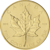 1 oz canadian gold maple leaf coin, .999 pure gold, random year, gold bullion, gold coin, gold bullion coin