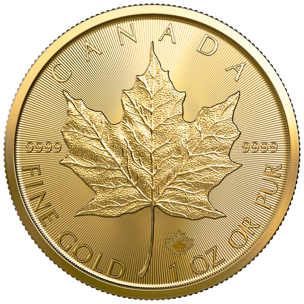 2022 1 oz canadian gold maple leaf coin, gold bullion, gold coin