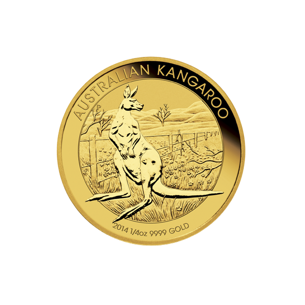 1/4 oz australian gold kangaroo coin, random year, gold bullion, gold coin, gold bullion coin