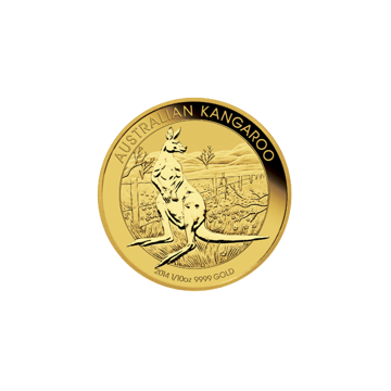 1/10 oz australian gold kangaroo coin, random year, gold bullion, gold coin, gold bullion coin