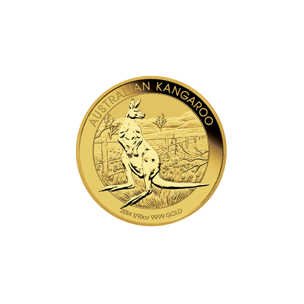 1/10 oz australian gold kangaroo coin, random year, gold bullion, gold coin, gold bullion coin