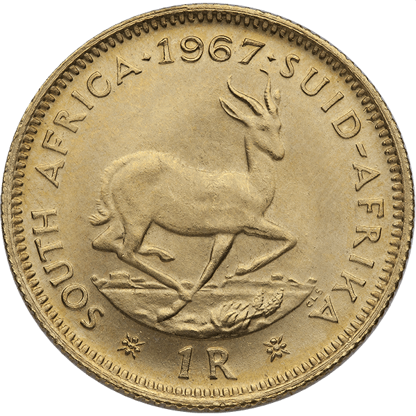 1 rand south african gold coin, random year, gold bullion, gold coin, semi-numismatic gold coin